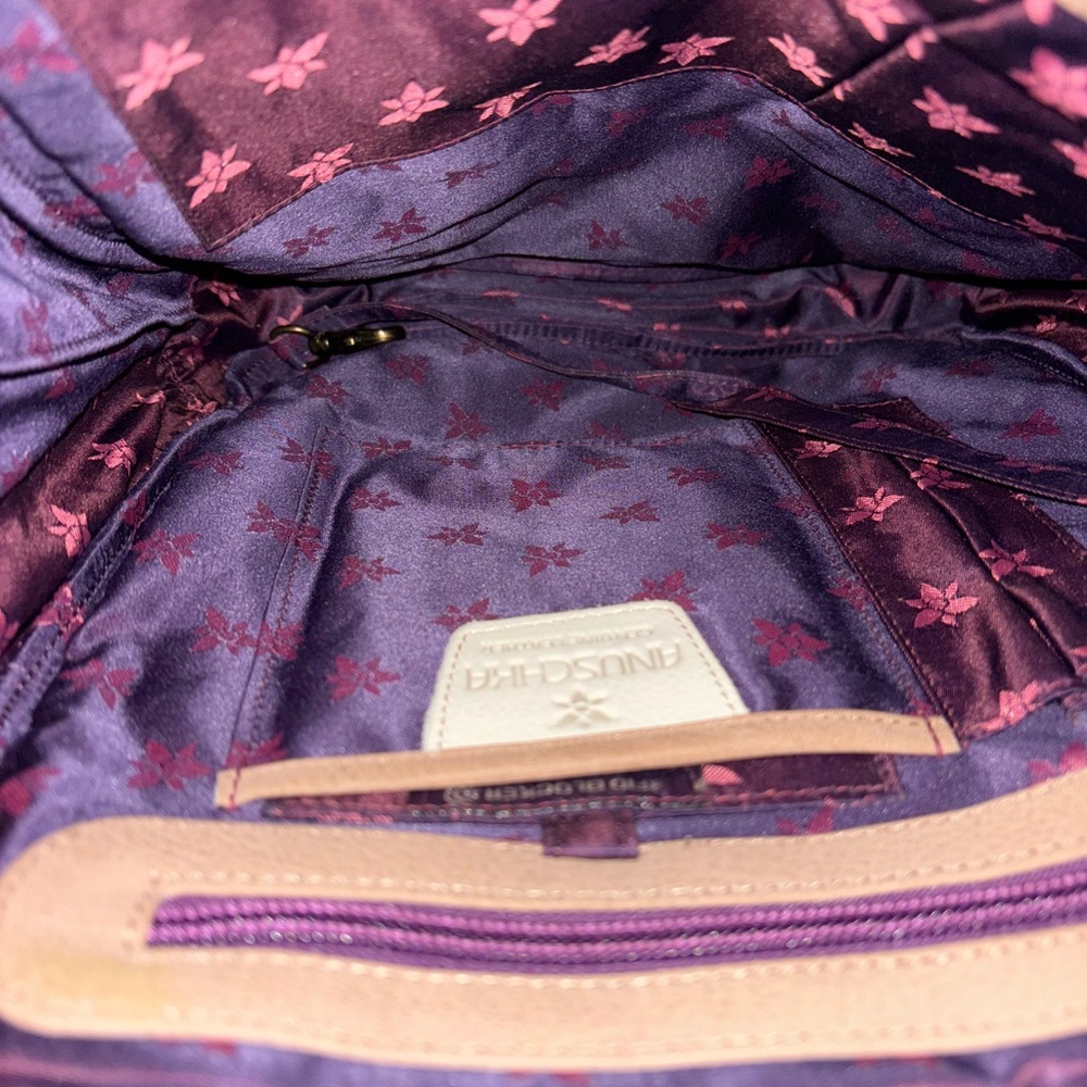 Anuschka Artistic Elephant and Butterfly Crossbody Bag - Picture 5 of 16